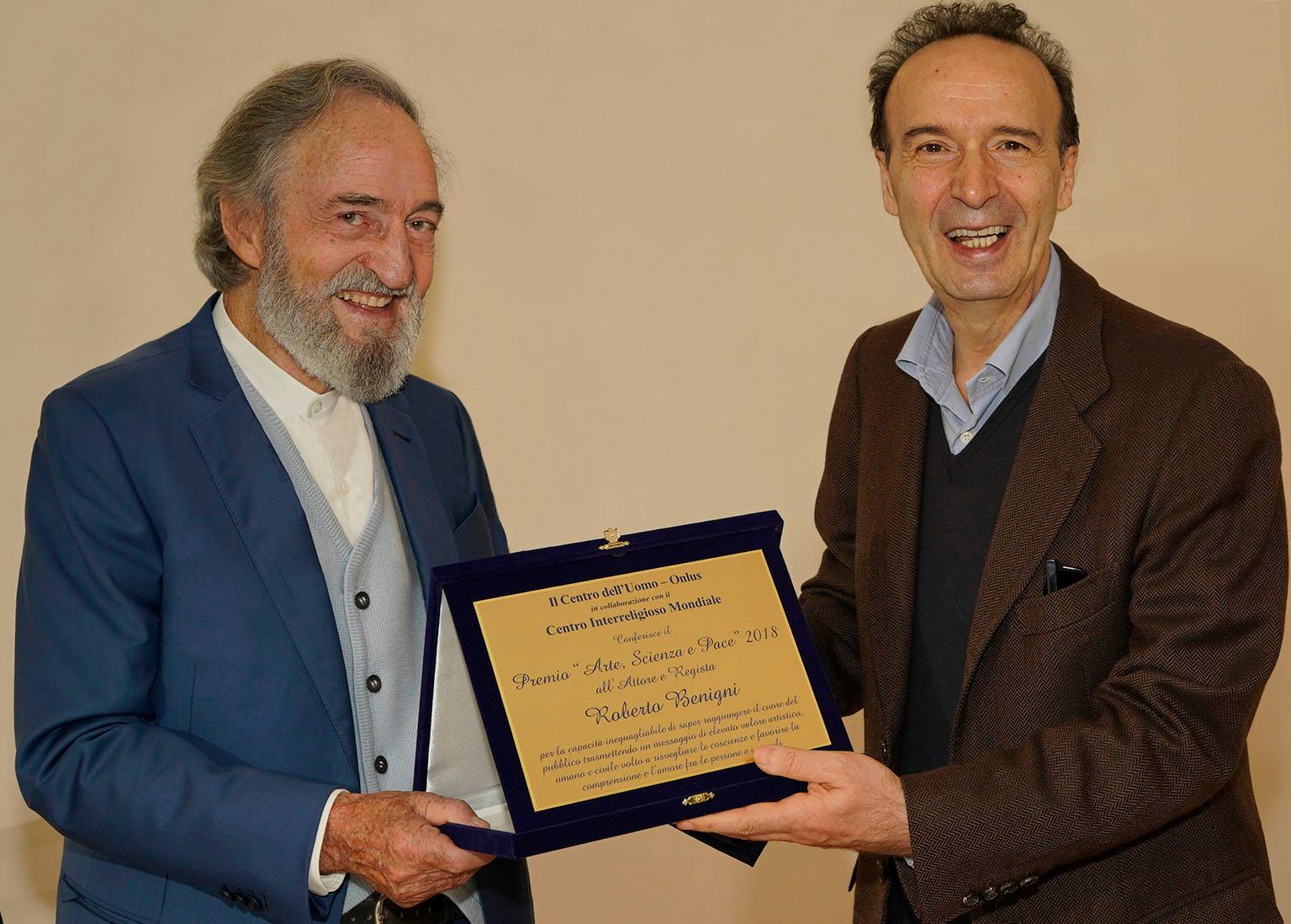ROBERTO BENIGNI – PREMIUL ARTĂ STIINȚĂ ȘI PACE 2018